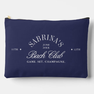 Navy Blue Bachelorette Bach Club Cosmetic Bag 