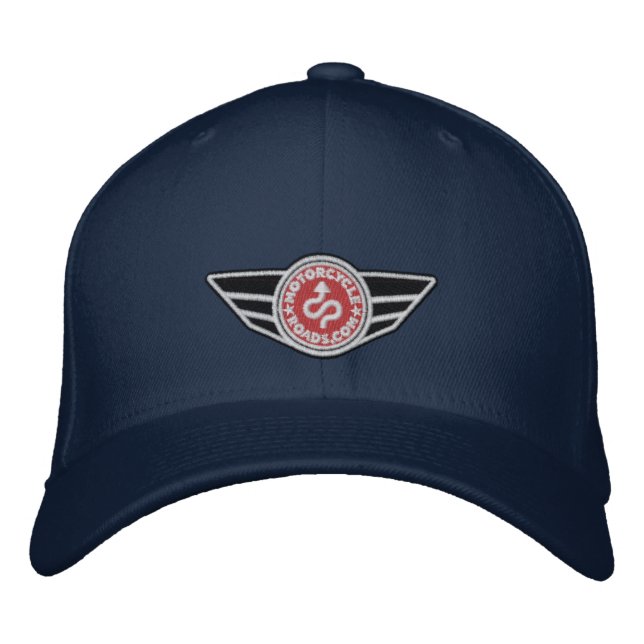 Navy blue ball-cap with red embroidered MCR logo Embroidered Hat (Front)
