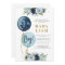 Navy blue balloon baby shower boy invitation