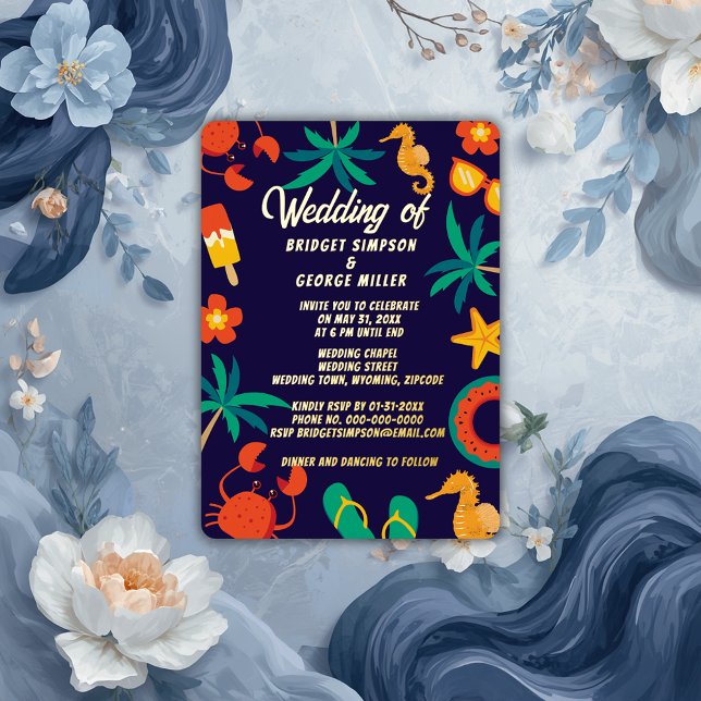 navy blue beach coastal summer wedding (Creator Uploaded)