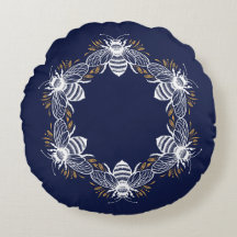 Navy Blue Bee Circle