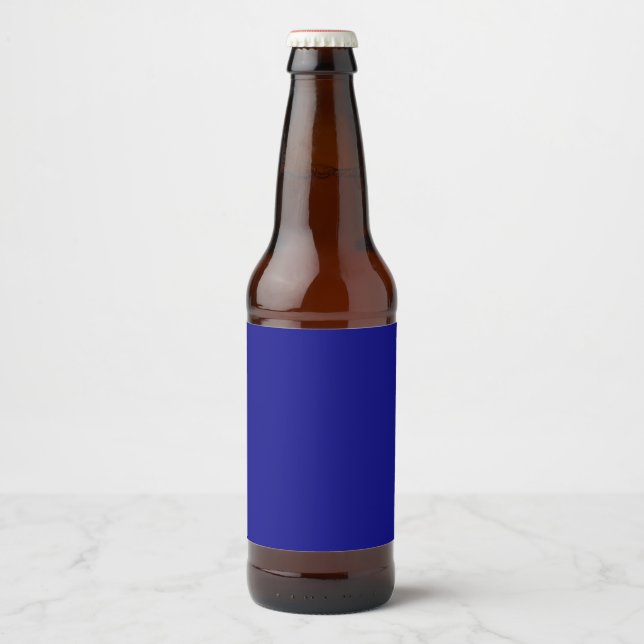 Navy Blue Beer Bottle Label (Front)