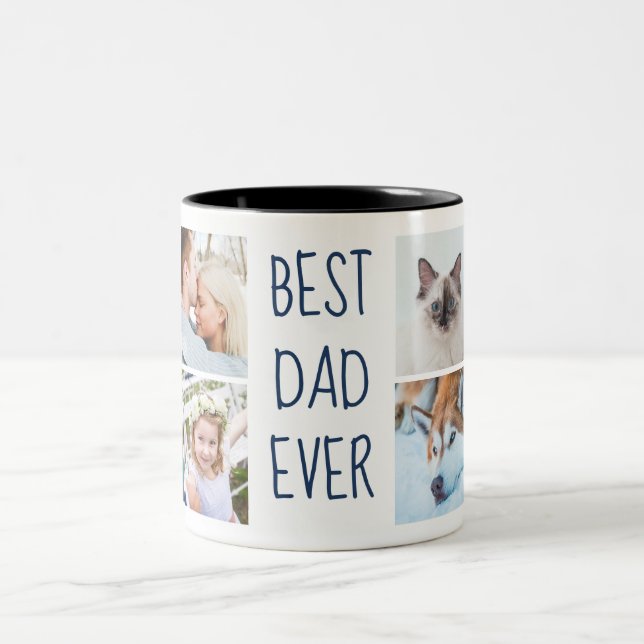Navy Blue | Best DadEver Custom Photo Mug (Center)