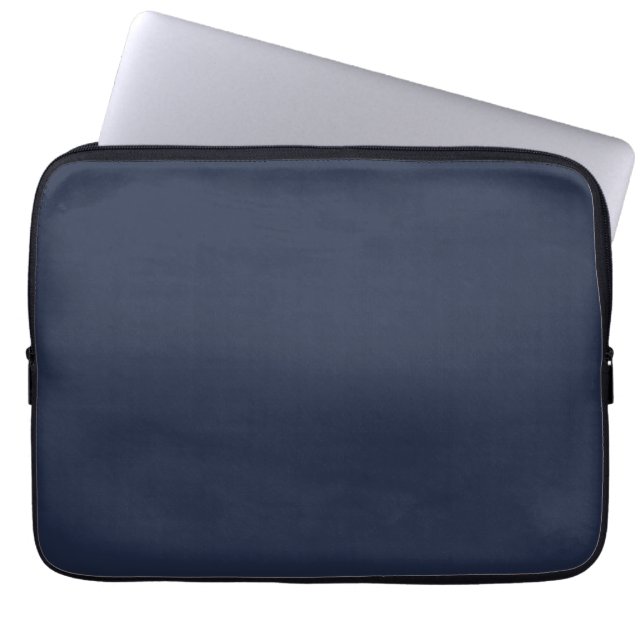 Navy Blue Blue Laptop Sleeve (Front)