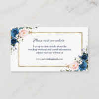 Navy Blue Blush Pink Geometric Wedding Web Site
