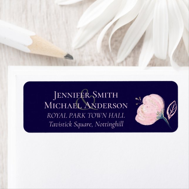 Navy Blue Blush Pink Rosegold Wedding Budget (Insitu)