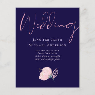 Navy Blue Blush Pink Rosegold Wedding Budget
