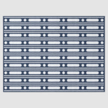 Navy Blue Bone Inlay Border Dots Decoupage Paper