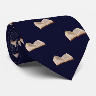 Navy Blue Book Lovers' Work, Graduation Mens' Tie