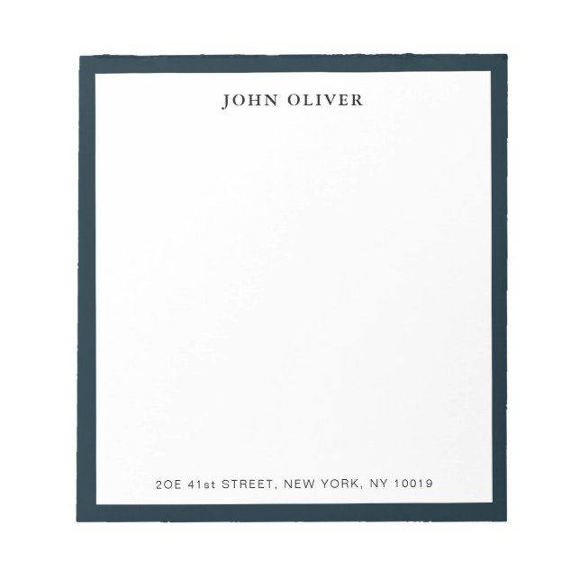 Navy blue border Formal Note pad (Front)
