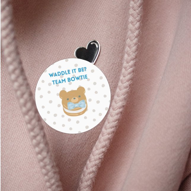 Navy Blue Boy Vote Baby Bet Reveal Party Sticker (Creator Uploaded)