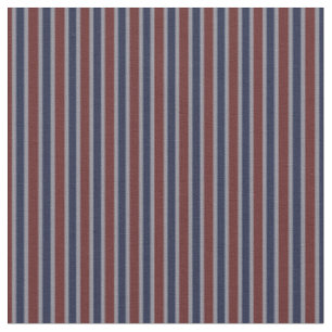 navy blue, brick red, light gray, off-white stripe fabric