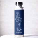 Navy Blue Bride Hand Floral Bachelorette Water Bottle<br><div class="desc">Celebrate in style with our Name Hand Scripted Bachelorette Bridal Party Thermal Wine Tumbler. Featuring an elegant, personalised script design, this tumbler is perfect for keeping beverages at the ideal temperature during your bridal festivities. Crafted from high-quality, insulated materials, it’s as practical as it is chic. Ideal for bachelorette parties,...</div>