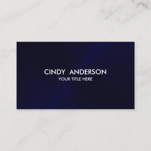 Navy Blue Brushed Metal Sheen Business Card