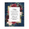 Navy Blue Burgundy Gold Blush Wedding Menu Cards