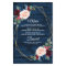 Navy Blue Burgundy Gold Blush Wedding Menu Cards