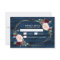 Navy Blue Burgundy Gold Pink Wedding RSVP Cards