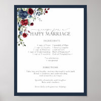 Navy Blue Burgundy Recipe for a Happy Marriage