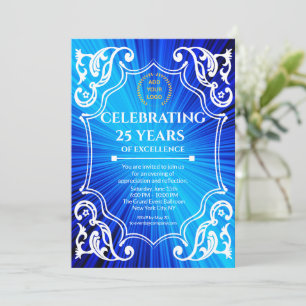 Navy Blue Business Achievement Celebration Invite