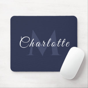 Navy Blue Business Mouse Pad with Custom Branding