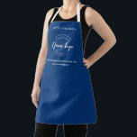 Navy blue Business Promotion Personalised Logo  Apron<br><div class="desc">Enhance your professional image and promote your business with these customisable white logo aprons. Perfect for various industries and occasions, these aprons allow you to showcase a name with your logo, website and social media handle and create a cohesive and branded look for your staff or corporate event. Whether you...</div>