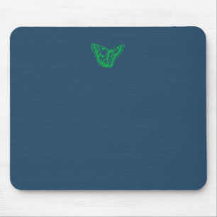 Navy Blue Butterfly Customisable Mouse Mat Pad