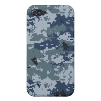 Navy Blue Camouflage iPhone 4 Speck Case Case For iPhone 4