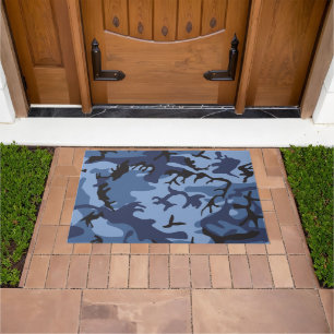 Navy Blue Camouflage, Military, Army Doormat