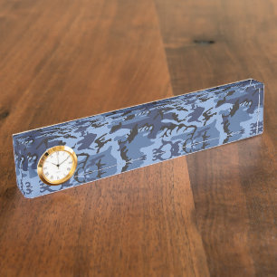 Navy Blue Camouflage, Military, Army Nameplate