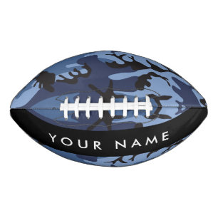 Navy Blue Camouflage Your name Personalise American Football