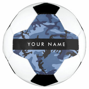 Navy Blue Camouflage Your name Personalise Football