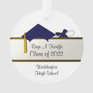 Navy Blue Cap Graduation Acrylic Ornament