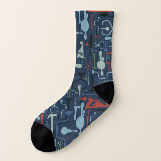 Navy Blue Carpentry Woodworking Themed Socks