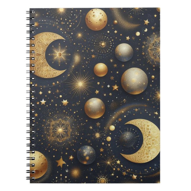 Navy Blue Celestial Notebook (Front)