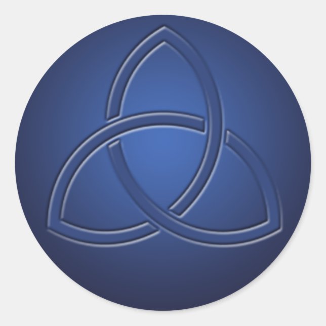 Navy Blue Celtic Love Knot Wedding Sticker (Front)