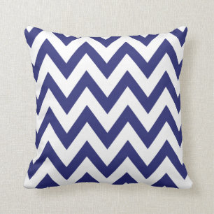 navy blue chevron cushion