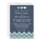 Navy Blue Chevron Pattern Wedding Invitation