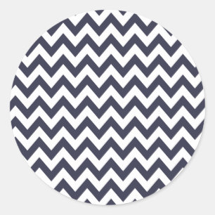 Navy Blue Chevron Stickers