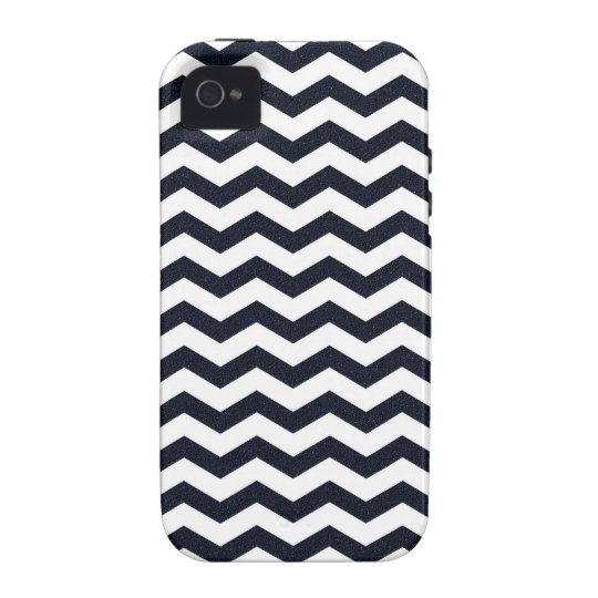 Navy blue chevron zig zag textured zigzag pattern iPhone 4 covers