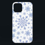 Navy Blue Christmas Snowflakes on Winter White iPhone 12 Pro Case<br><div class="desc">Mixed sized pretty navy blue snowflakes are scattered throughout this Christmas seasonal pattern. This cute festive design with a crisp winter white background is sure to please any age and perfect for anyone who likes soft and delicate xmas patterns.</div>