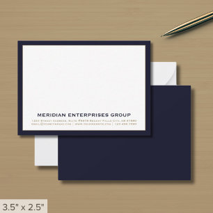 Navy Blue Classic Typographic Card