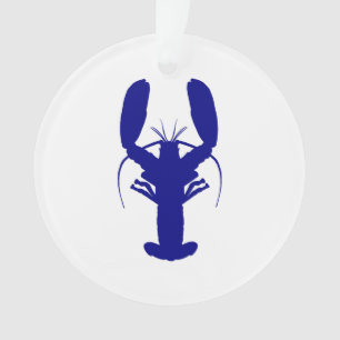 Navy Blue Coastal Decor Lobster Ornament