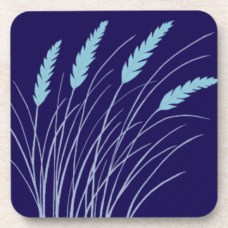 navy blue coaster with beach grass