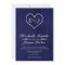 Navy Blue Country Wedding Invitations