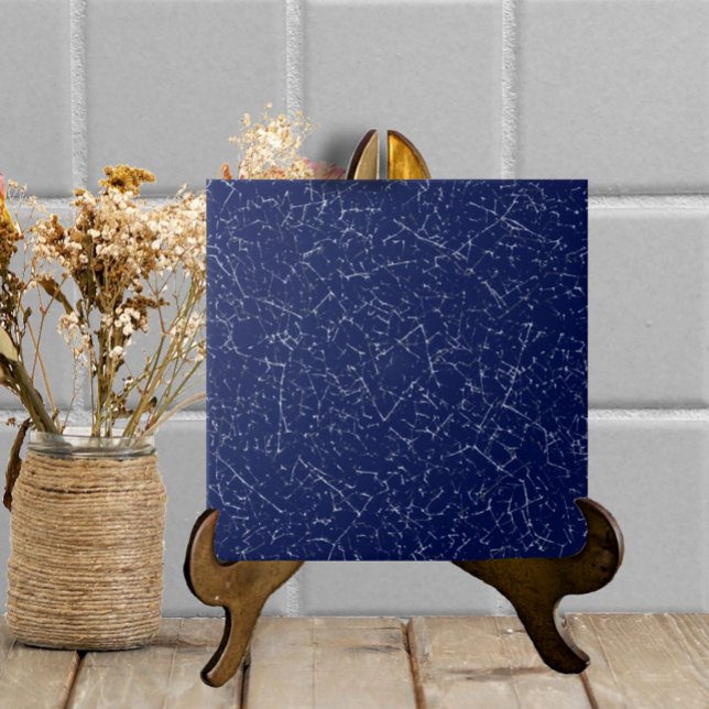 Navy Blue Crackled Glaze Simple Modern Texture Tile (Creator Uploaded)