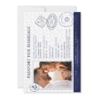 Navy Blue Cruise Passport Destination Wedding 