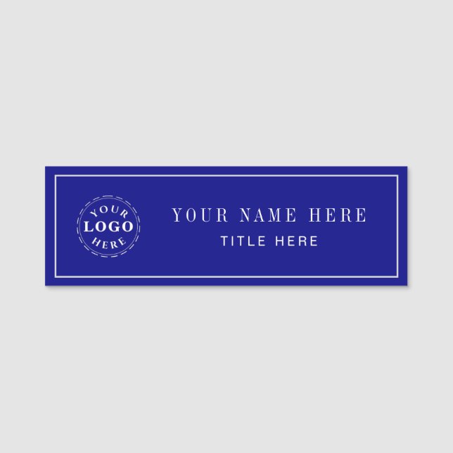 Navy Blue Custom name tag for personal flair! (Front)