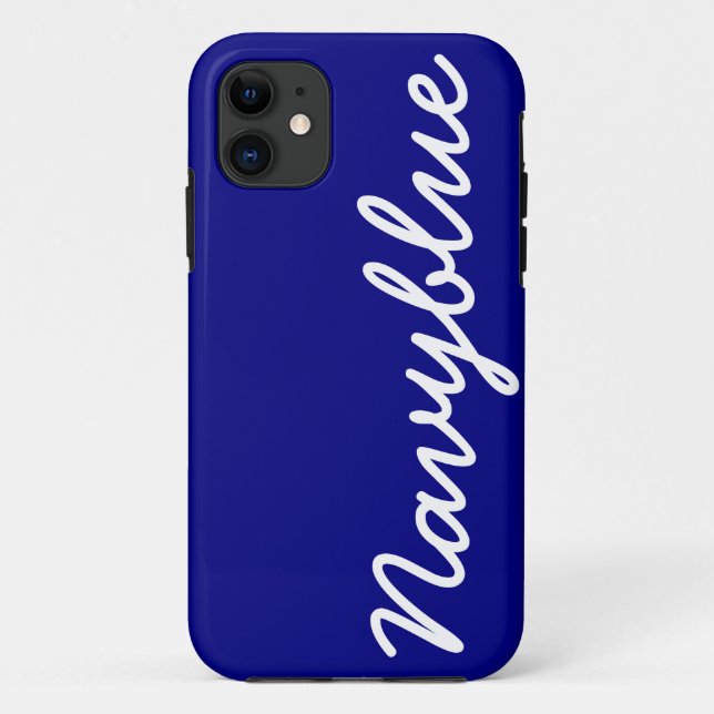 Navy Blue Customisable Cover iPhone 5 Case (Back)