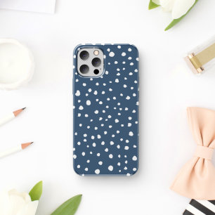 Navy Blue Dalmatian Spots, Dalmatian Dots, Dotted