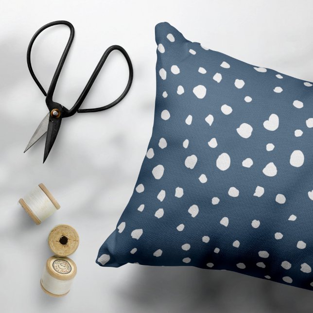 Navy Blue Dalmatian Spots, Dalmatian Dots, Dotted Pillowcase (Creator Uploaded)